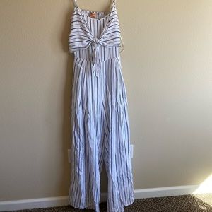 Spaghetti Strap Jumpsuit w/ tie front & open back